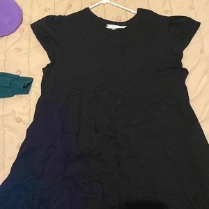 time in true three XL black ruffle dress with pockets!